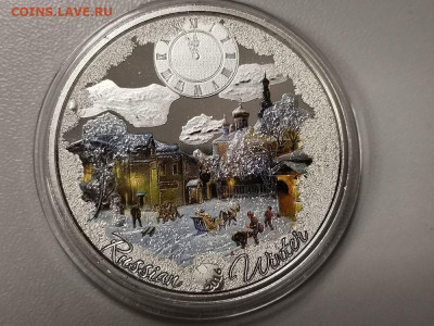1000 франков 2016 Конго - Русская зима, Ag999, до 08.03 - Я Русская зима-2