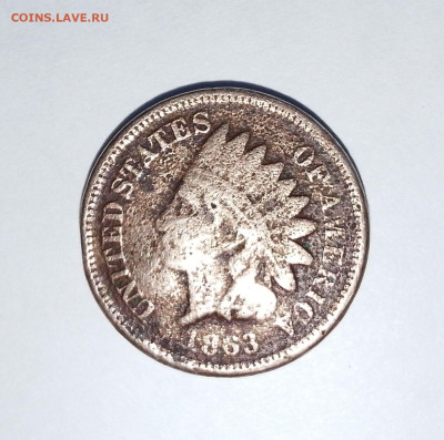 1 цент 1863 год. США. Надчекан S0 - IMG_20230302_080116~2