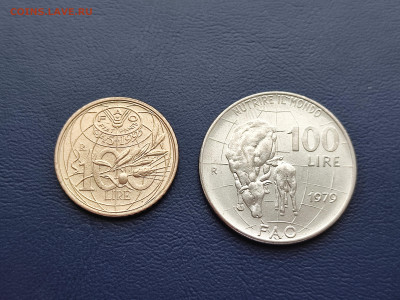 Италия 2 монеты 100 лир ФАО до 07.03.2023 года в 22.00 - IMG_20230227_151948