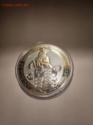 10 Фунтов  Великобритания 2019  Черный бык Кларенса Звери Ко - cR0pxSwO-4g