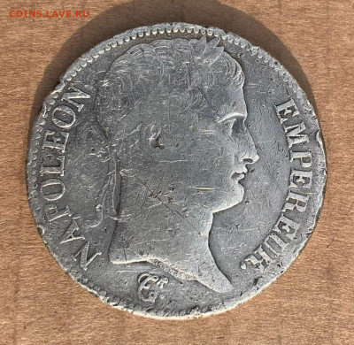 5 Франков 1811г Наполеон. Франция. - FBF3C755-E278-423E-84B5-486A41FA0B5F