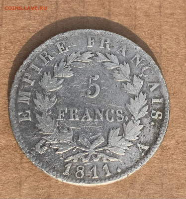 5 Франков 1811г Наполеон. Франция. - 667C4133-35F9-41E4-99DA-E7239954499F