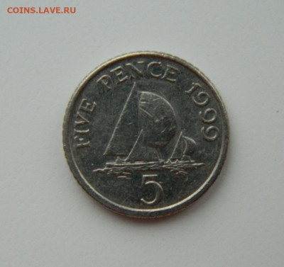 Гернси 5 пенсов 1999 г. (Парусник) С рубля!  до 08.03.23 - DSCN9270.JPG