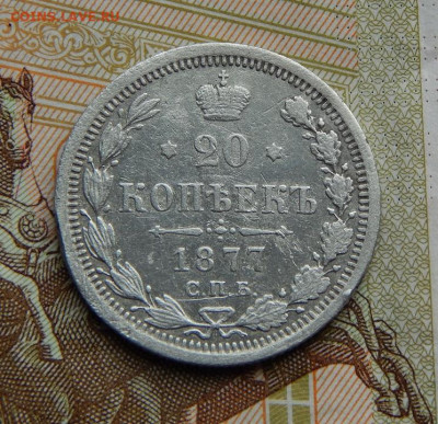 20 копеек 1877 г. СПБ HI. Александр II - DSCN2597.JPG