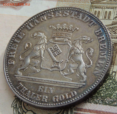 Талер 1863 года Бремен "50 лет освобождению Германии" - DSCN0243.JPG