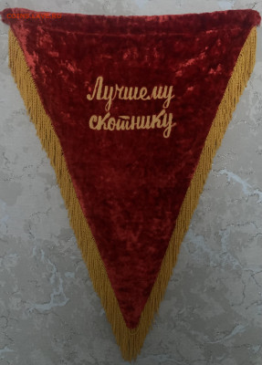 Вымпел«Лучшему скотнику»,на бархате. - 38C94987-FBF5-4C9A-8E1D-67E993F436C2