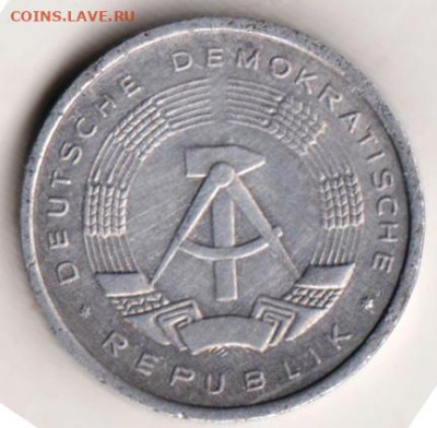 ГДР 1 пфенниг 1977 г. до 13.03.23 г. в 23.00 - 013