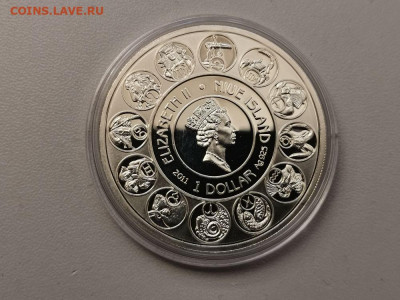 1доллар 2011 Ниуэ Зодиак А.Мухи(Рыбы), Ag925, до 14.03 - Я Муха-Рыбы-2