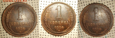 1 копейка 1924 гладкий гурт, с остями? - реверс
