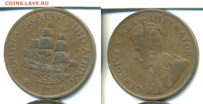 ЮАР 1 пенни, 1931 до 14.03 22:10 - SA1p1931