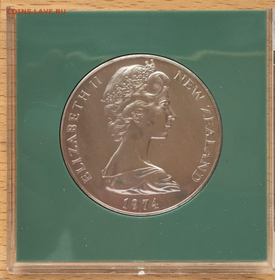 Крона Шайба Новая Зеландия 1$ доллар 1974 Аист День Вайтанги - IMG_5559.JPG