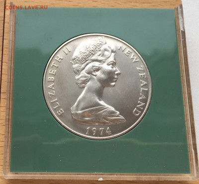 Крона Шайба Новая Зеландия 1$ доллар 1974 Аист День Вайтанги - IMG_5560.JPG