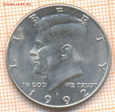 2 доллара 1992D г., до 15.03.2023 г. в 22.00 по Москве - сша 50 1992