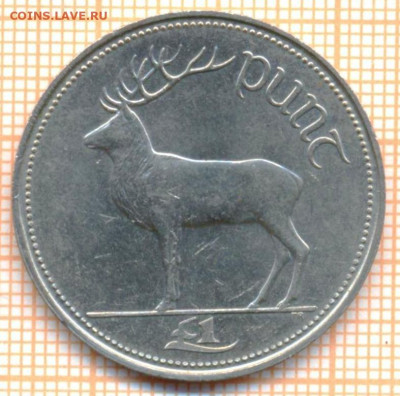 Ирландия 1 фунт 1990 г., до 15.03.2023 г. в 22.00 по Москве - Ирландия 1 фунт 1990 
