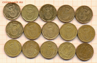 ЮАР 20 центов 1993-2016 гг., фикс 10 руб, до ухода в архив - юар 20 центов 001