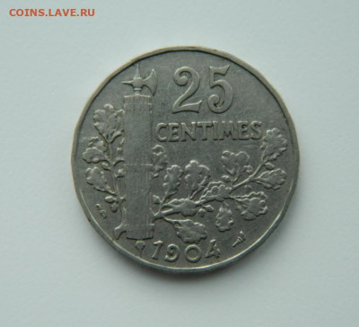 Франция 25 сантимов 1904 г. С рубля! до 16.03.23 - DSCN9700.JPG
