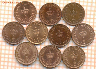 2 пенни 1971-82 гг., фикс 5 руб, до ухода в - велик полпенни 002