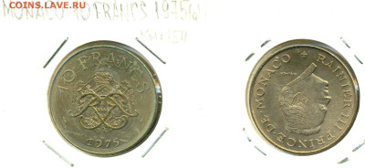 Монако 10 франков, 1975 до 16.03  22:40 - 10fr1975