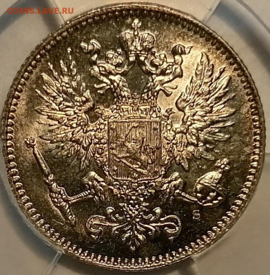 50 пенни 1914 S Финляндия ннр ms66 - 4