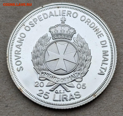 Мальтийский Орден 25 лир 2005 Иоанн Павел II до 22-00 14.03 - PXL_20230218_072953522~2