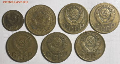 1, 3, 5 копеек 1930-1957 (13 монет) с 200 до 17.03.23 в22.00 - Фото 16.03.2023, 02 31 26