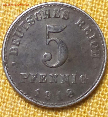 Германия 5 пфенниг 1918 раскол до 19.03 - Снимок 7.JPG