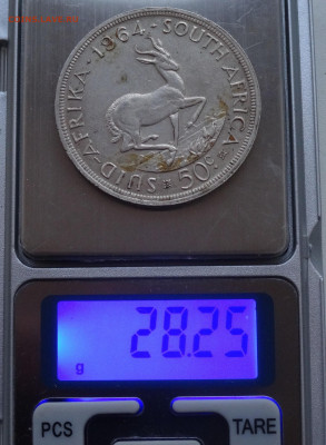 ЮАР 5 шиллингов 1952  50 центов 1964 определение подлинности - DSC09750.JPG
