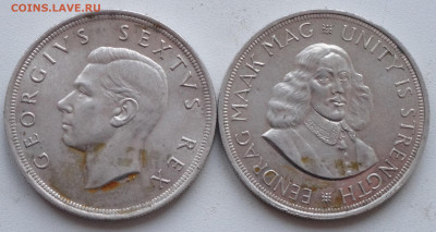 ЮАР 5 шиллингов 1952  50 центов 1964 определение подлинности - DSC09746.JPG