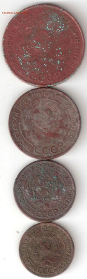 Погодовка СССР 1924год: 5коп,3коп,2коп,1коп - 1924-5,3,2,1k А Му+++Дубль