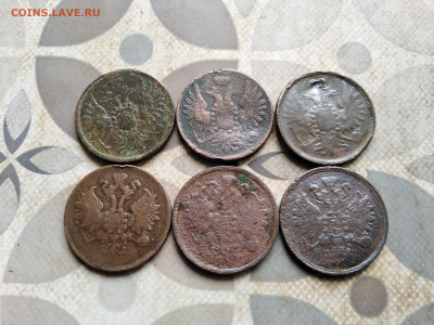 2 копейки 1853, 1855, 1858, 1861, 1864, 1865 до 20.03.2023 - 6дв (14)