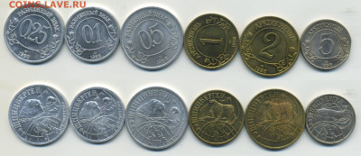 Набор из 6 монет 1998г 0,1 0,25 0,5 1 2 5 Арктикуголь до 23. - 10-15-20-98sh