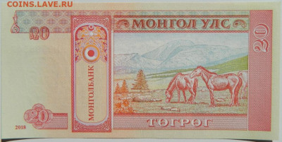 Монголия 20 тугриков 2018 г. С рубля! до 27.03.23 - DSCN0175.JPG