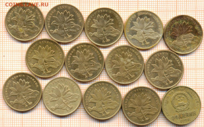 Китай 5 цзяо 1994-2017 гг., фикс 10 руб - Китай1 001