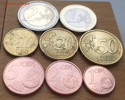 набор евро Испания биметалл 2 1 евро 50 20 10 5 2 1 евроцент - IMG_5722.JPG