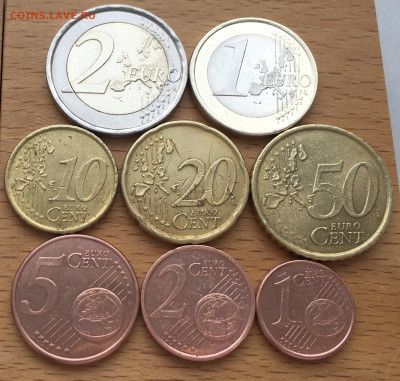 набор евро Испания биметалл 2 1 евро 50 20 10 5 2 1 евроцент - IMG_5720.JPG