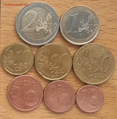 набор евро Франция биметалл 2 1 евро 50 20 10 5 2 1 евроцент - IMG_5743.JPG