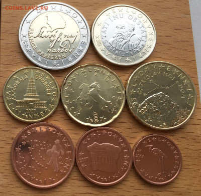 набор евро Словения 2007 биметалл 2 1 евро 50 20 10 5 2 1 - IMG_6093.JPG