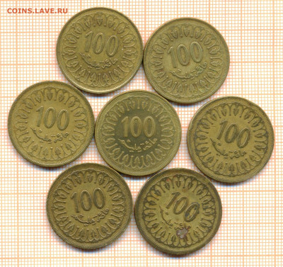 Тунис 100 миллимов 1960-2013 гг, фикс 10 руб - тунис 001