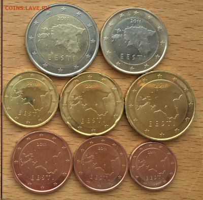 набор евро Эстония 2011 биметалл 2 1 евро 50 20 10 5 2 1 - IMG_5815.JPG