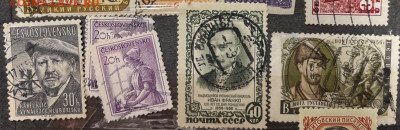 Марки Чехословакии, СССР и пр. на оценку - 16