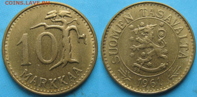 Финляндия 10 марок 1961 до 29-03-23 в 22:00 - 46.4. -Финляндия 10 марок 1961    120-ак11-A10