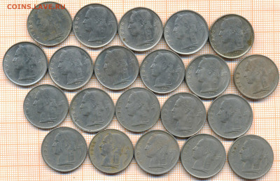 Бельгия 1 франков 1950-1988 гг. фикс 5 руб - Бельгия 1 франк 001