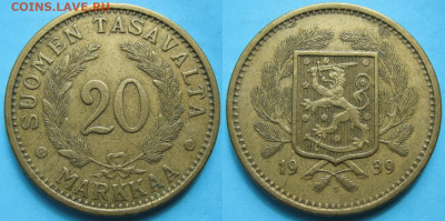Финляндия 20 марок 1939 до 29-03-23 в 22:00 - 19.50. -Финляндия 20 марок 1939    134-ак12-3340