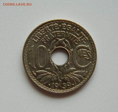 Франция 10 сантимов 1939 г. С рубля! до 30.03.23 - DSCN0287.JPG
