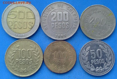 Колумбия - 6 монет до 1.04 - ddd 003