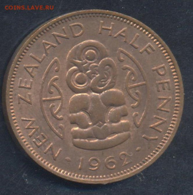 2 пенни 1962 г. 29 .03.2023 г. 22 -00 МСК. - полпенни 1962