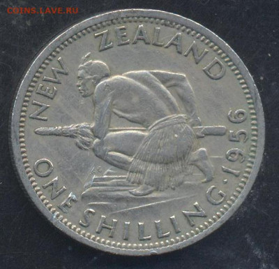 Новая Зеландия шиллинг 1956 г. 29 .03.2023 г. 22 -00 МСК. - шиллинг 1956