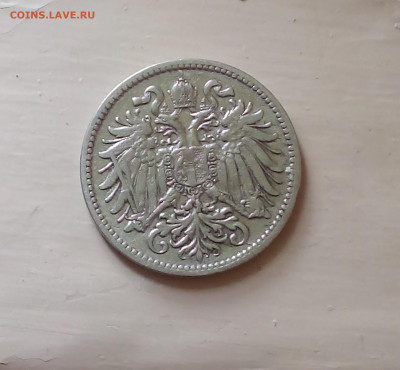 Австрия 10 геллеров 1895г - Снимок 1
