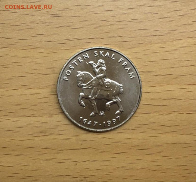 Норвегия 5 крон 1997 350 лет Норвежской почтовой службе - norvegija_5_kron_1997_350_let_norvezhskoj_pochtovoj_sluzhbe