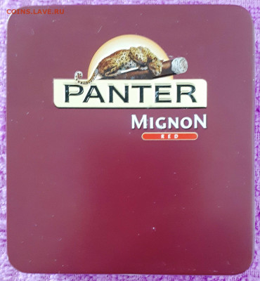 Металлическая коробка от сигарилл PANTER MIGNON RED. - 20210111_144306